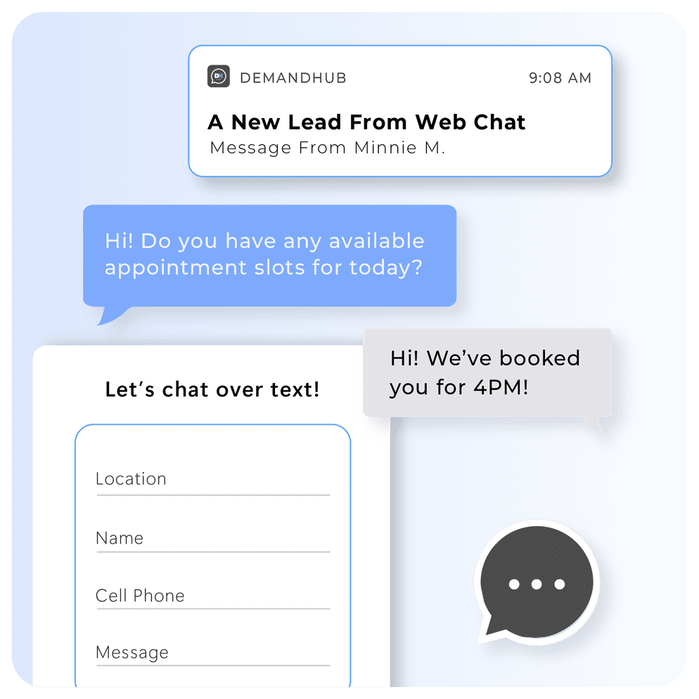 DemandHub WebChat lets you connect with customers from your website