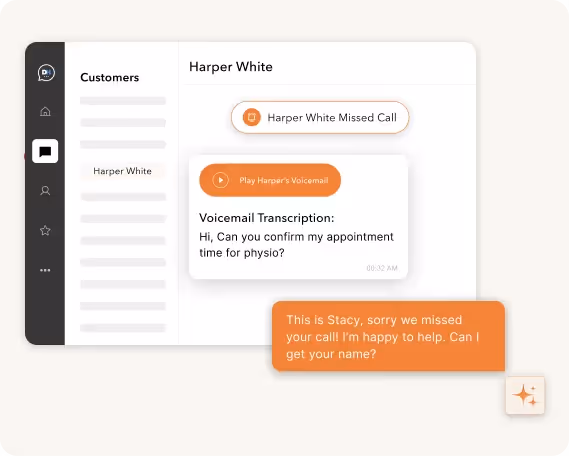 Instant Voicemail Transcription & Missed Call Follow Ups