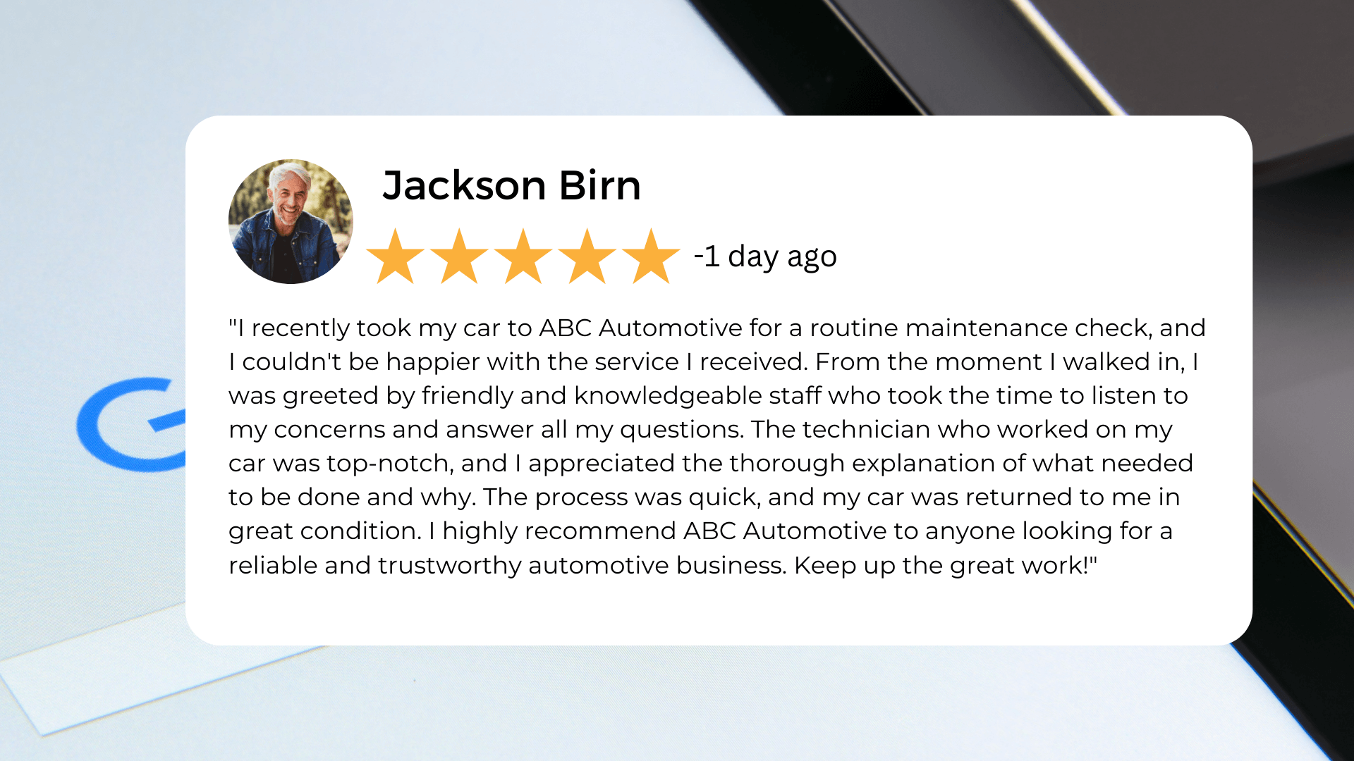 google review example 3