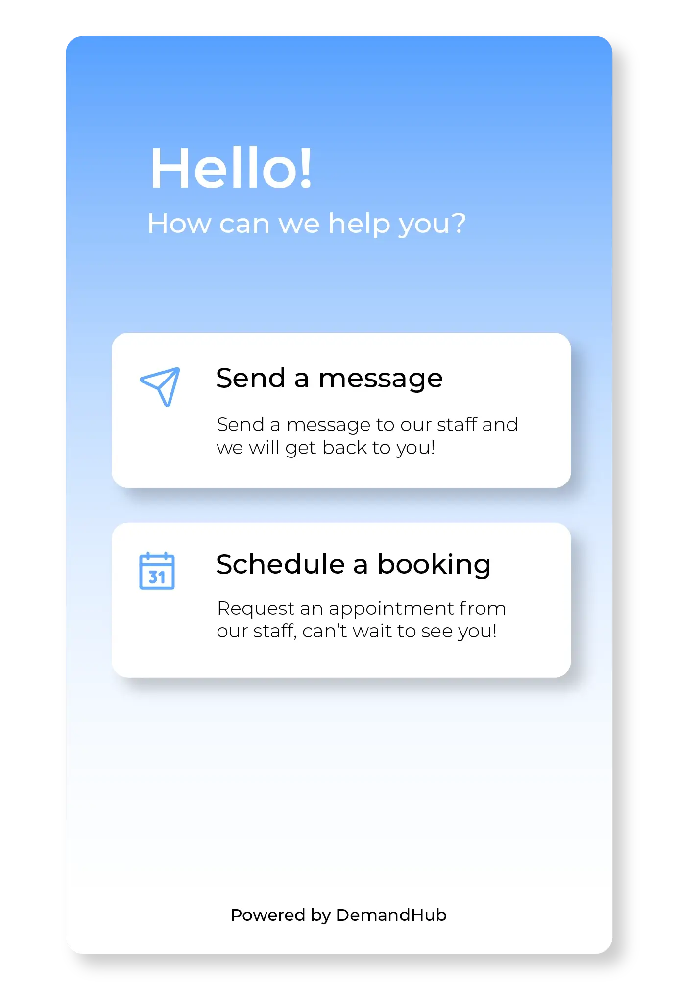 Instant Booking via Webchat