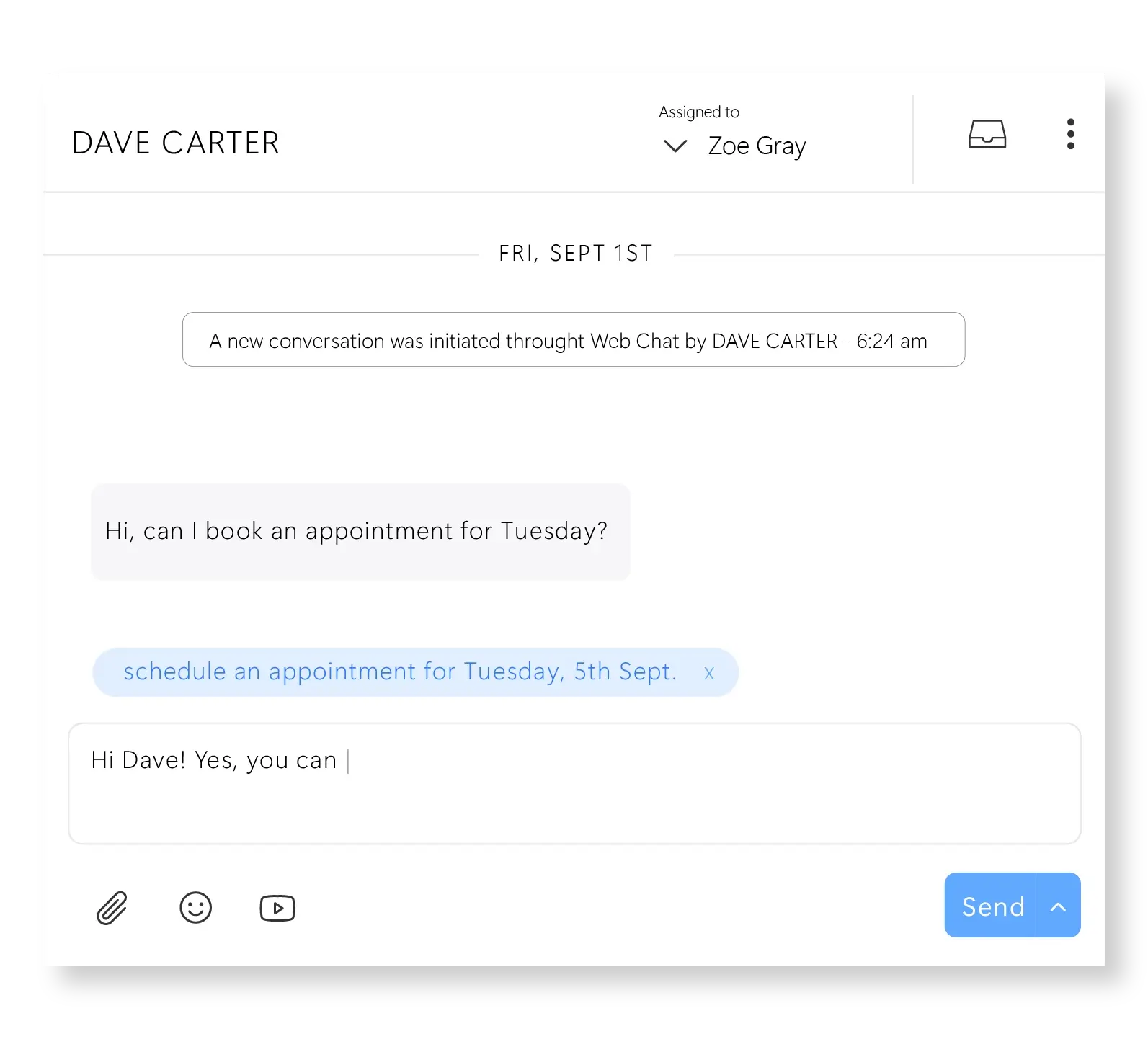 AI-Powered Reply Suggestions for Webchat