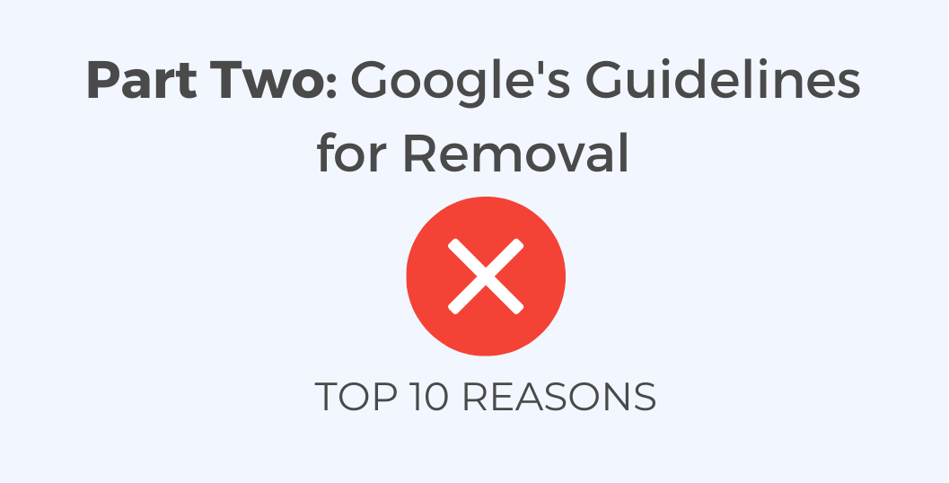 Google guidelines for removing reviews