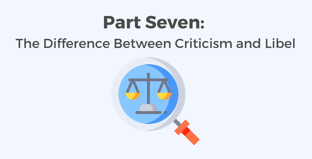 Differences between criticism and libel