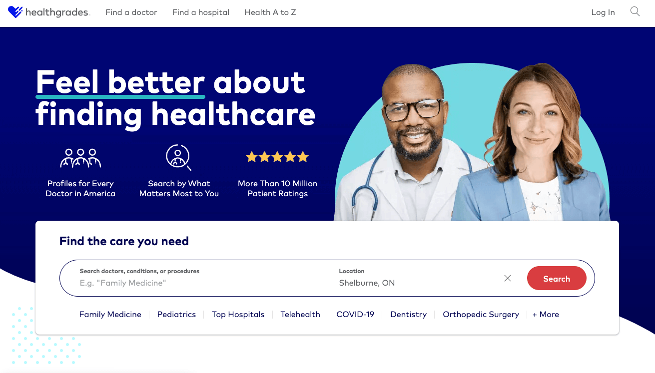 Healthgrades.com Website