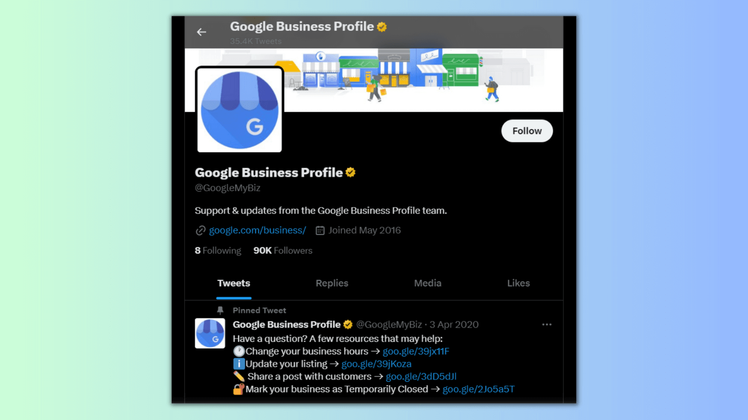 Reach out to the Google Business Profile team on Twitter