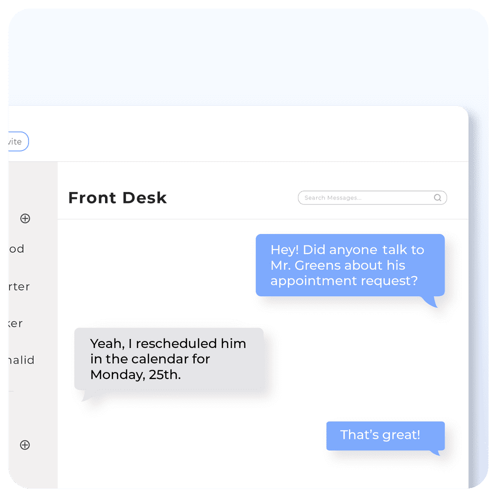 Team chat and customer chat in one unified inbox