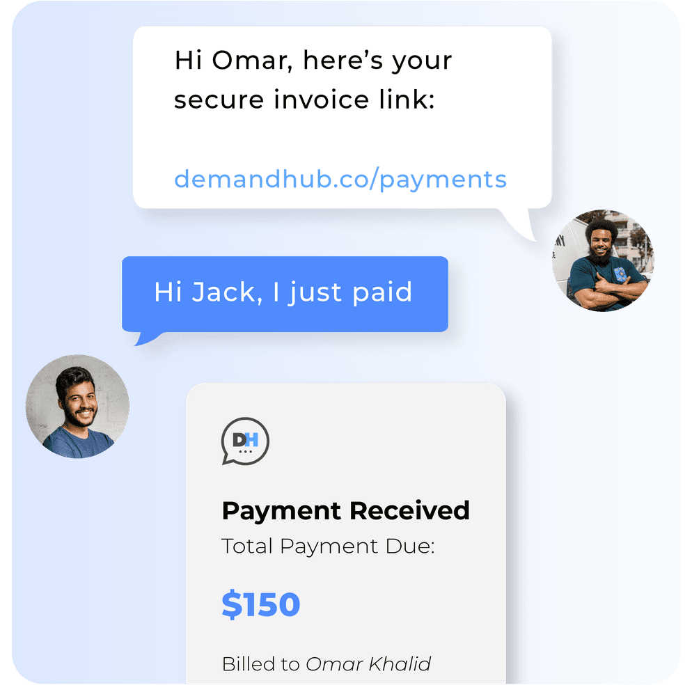 Easily collect payments through SMS text links