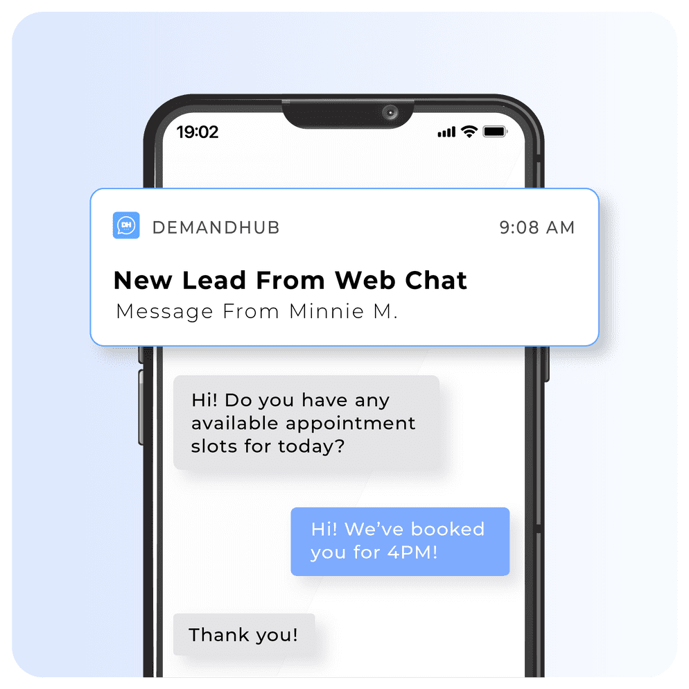 Receive instant webchat notifications on desktop and mobile